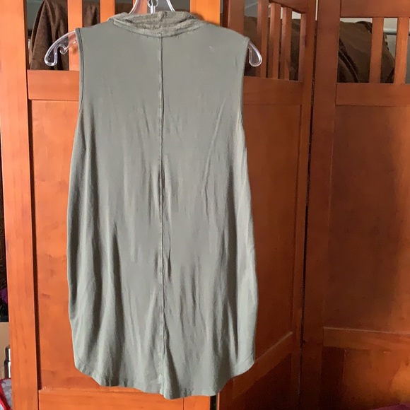 Anthropologie Rayon Spandex Hi Lo Drape Front Knit Top - Picture 3 of 5